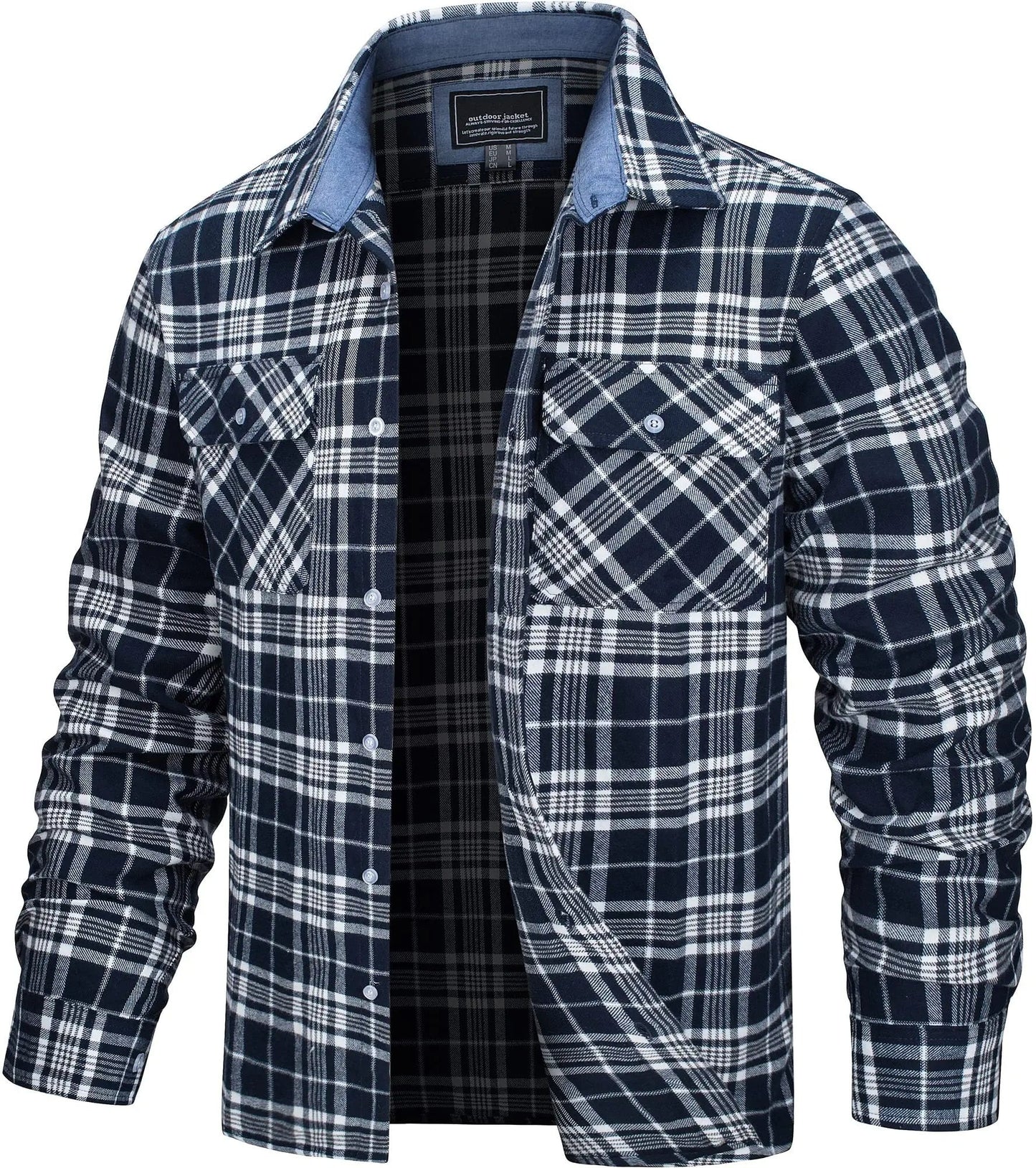 Cotton Plaid Flannel Lumberjack Shirt