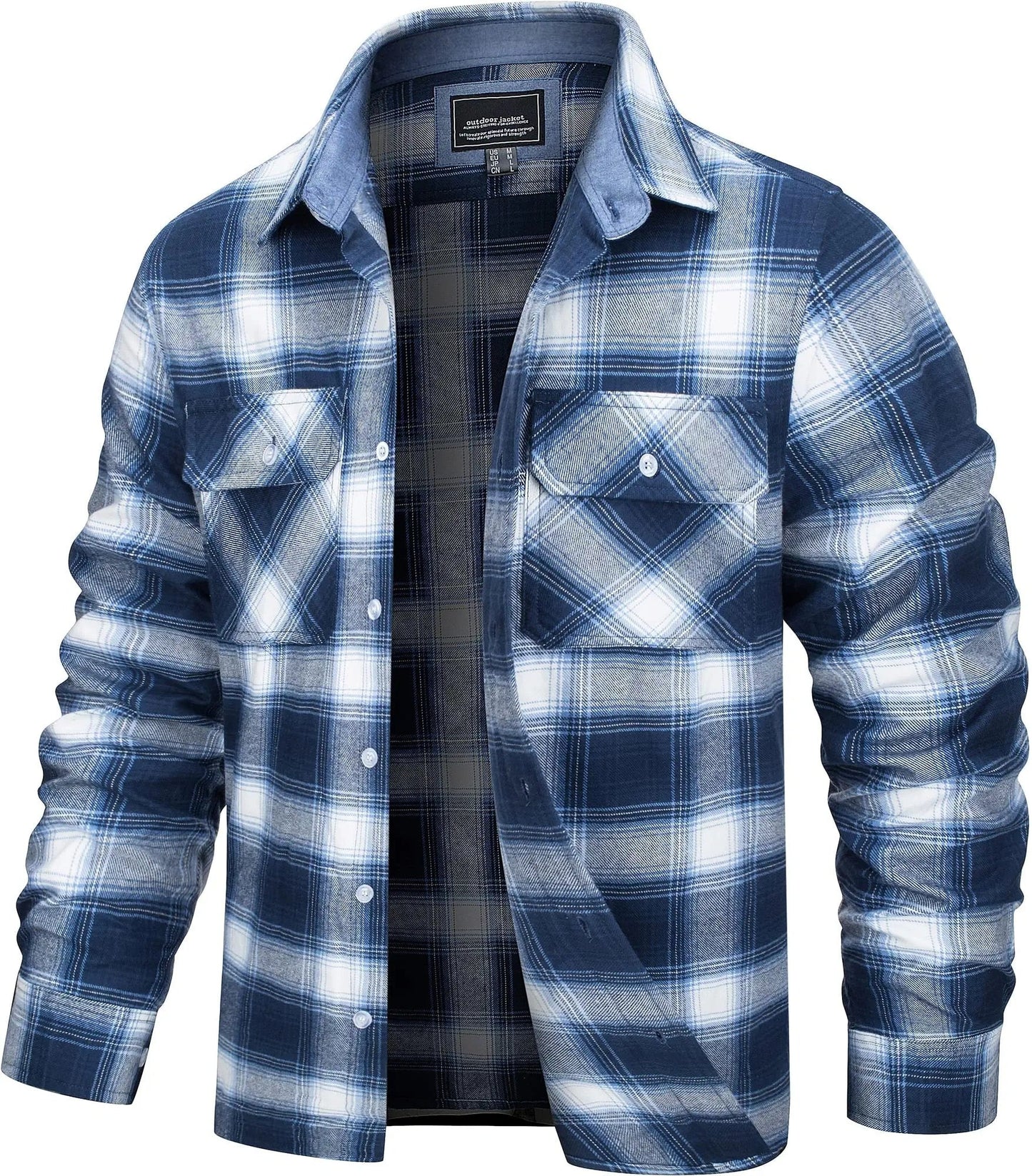 Cotton Plaid Flannel Lumberjack Shirt