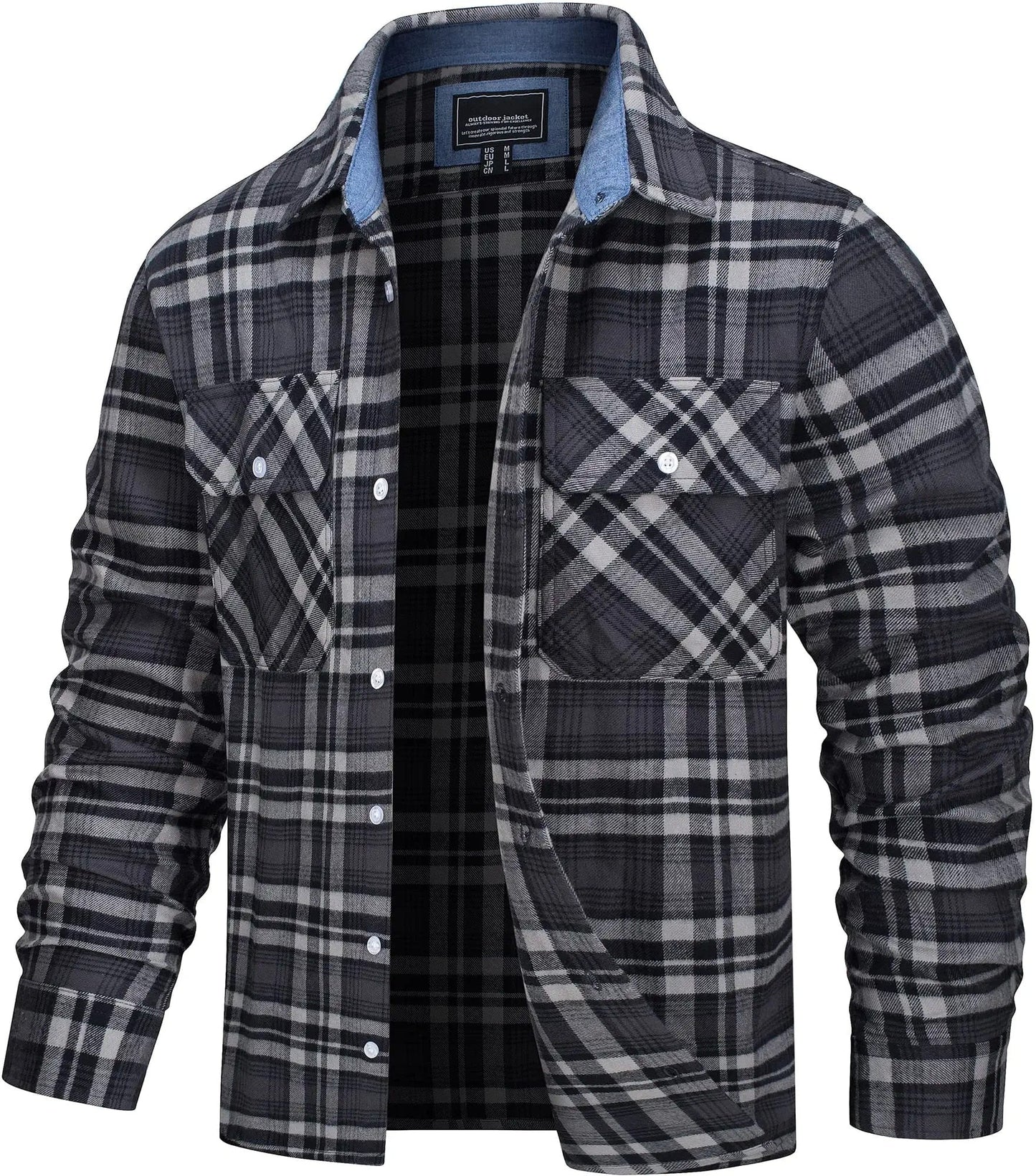 Cotton Plaid Flannel Lumberjack Shirt