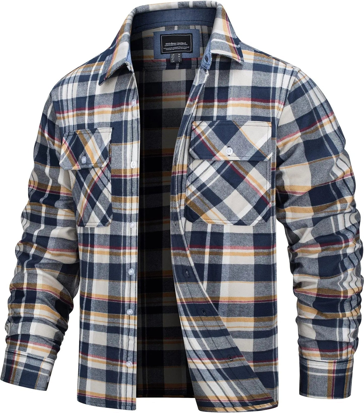 Cotton Plaid Flannel Lumberjack Shirt