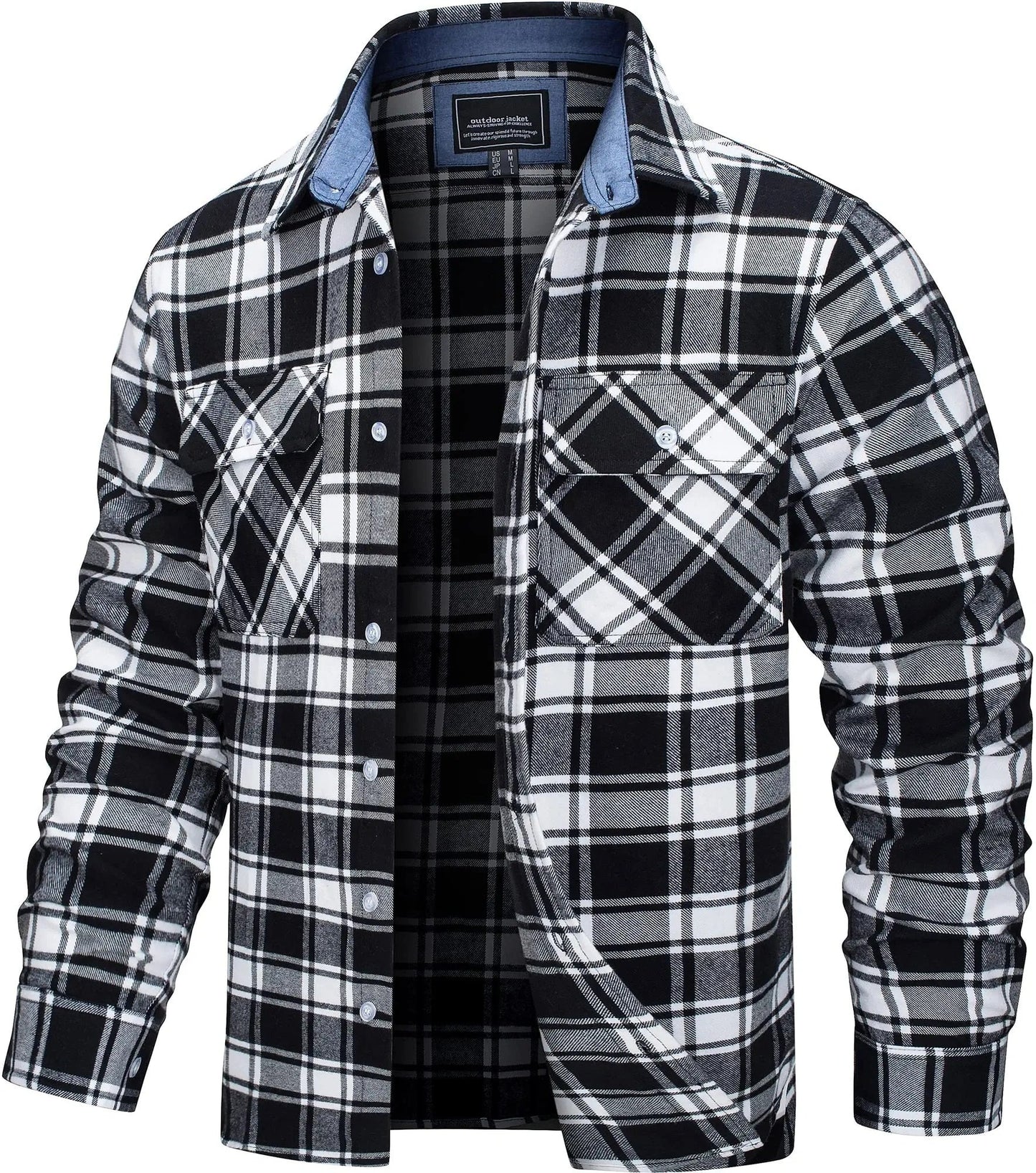 Cotton Plaid Flannel Lumberjack Shirt