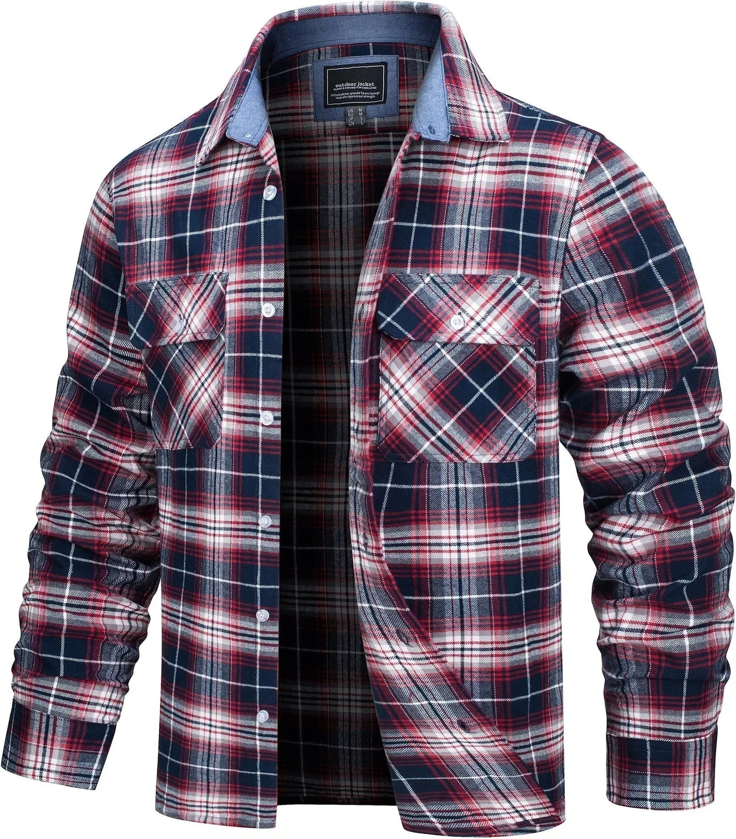 Cotton Plaid Flannel Lumberjack Shirt