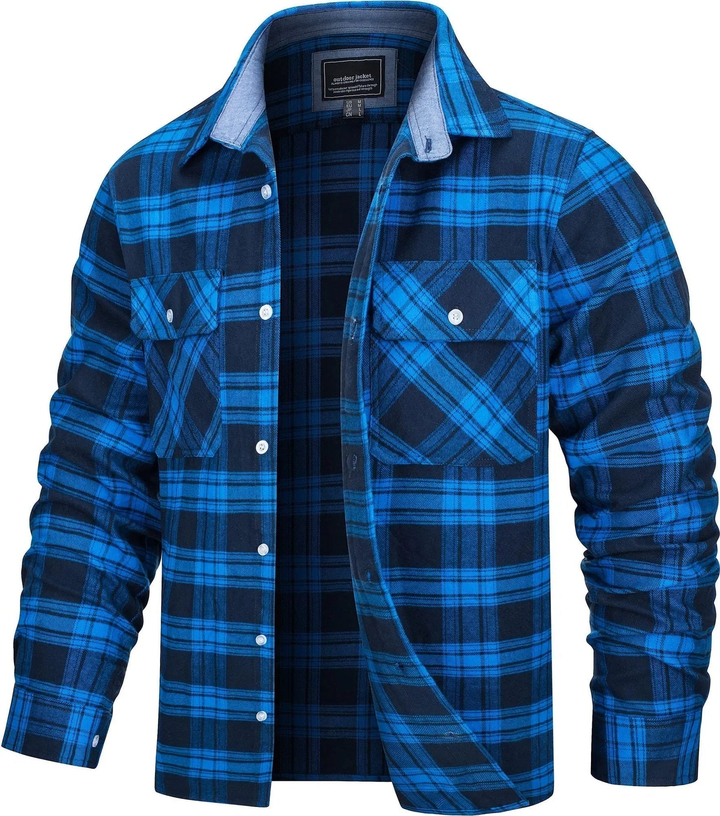 Cotton Plaid Flannel Lumberjack Shirt