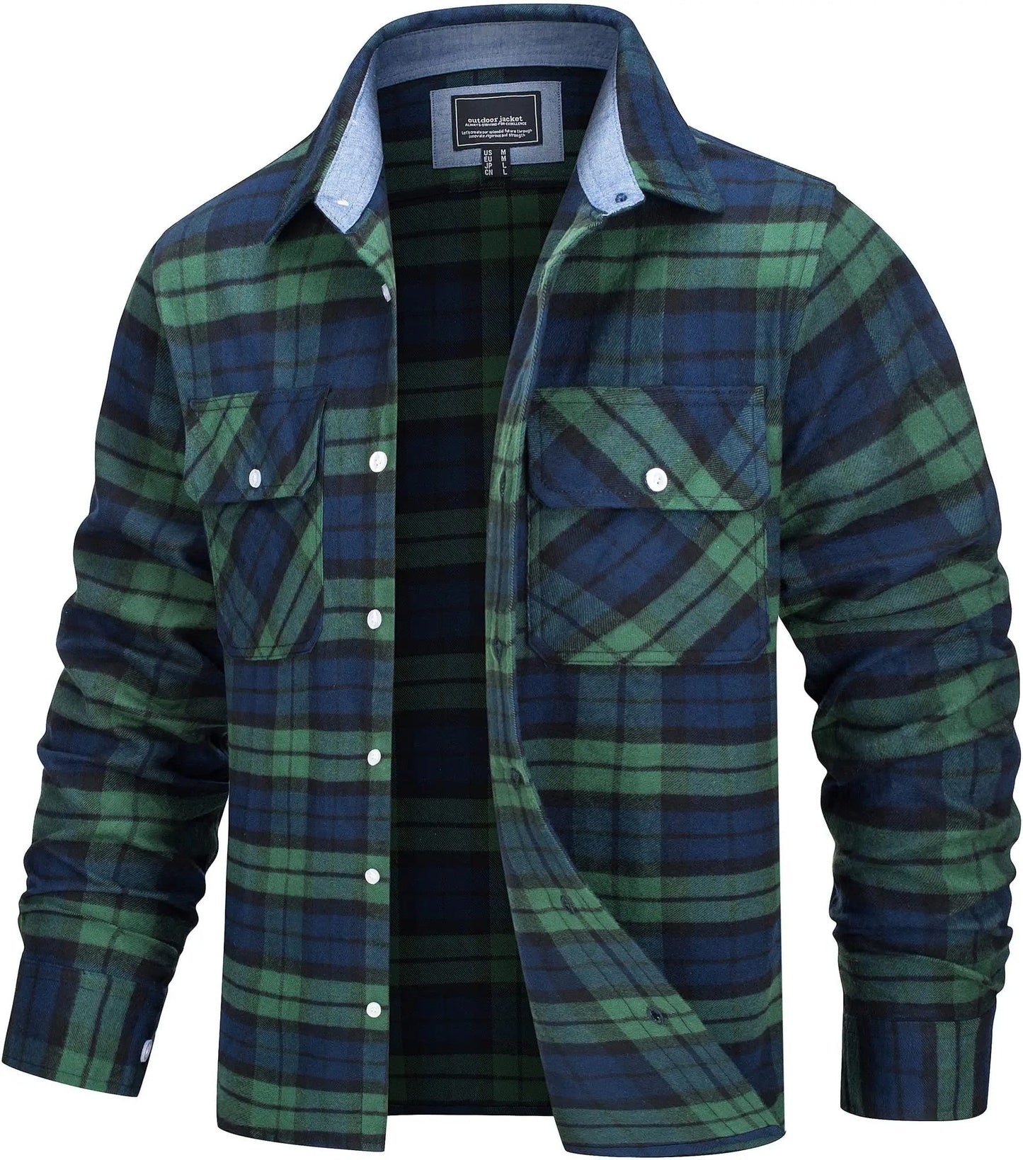 Cotton Plaid Flannel Lumberjack Shirt