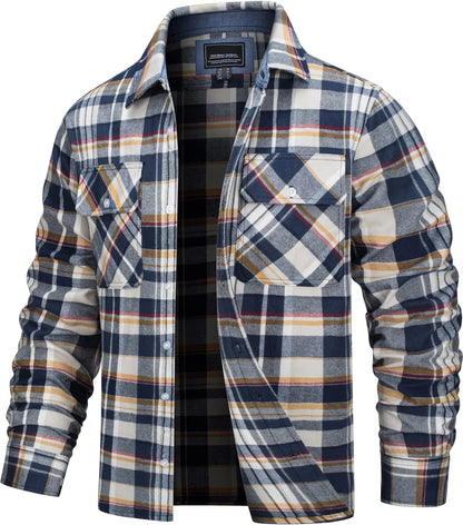 Cotton Plaid Flannel Lumberjack Shirt